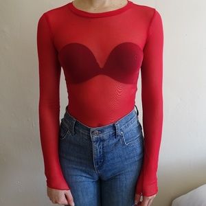 Red Sheer Shirt